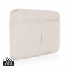 Laluka AWARE™ recycled cotton 15.6 inch laptop sleeve in Off White