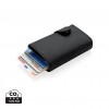 Standard aluminium RFID cardholder with PU wallet in Black