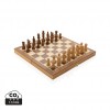 Luxury wooden foldable chess set in Brown