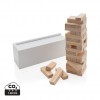 Deluxe tumbling tower wood block stacking game in White