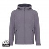 Iqoniq Makalu men recycled polyester soft shell jacket in Vulcano Heather Grey