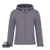 Iqoniq Makalu women recycled polyester soft shell jacket in Vulcano Heather Grey