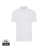 Iqoniq Yosemite recycled cotton pique polo in Recycled White