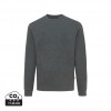 Iqoniq Denali recycled cotton crew neck undyed in Heather Anthracite