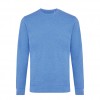 Iqoniq Denali recycled cotton crew neck undyed in Heather Blue