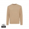 Iqoniq Denali recycled cotton crew neck undyed in Heather Brown