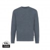 Iqoniq Denali recycled cotton crew neck undyed in Heather Navy