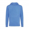 Iqoniq Torres recycled cotton hoodie undyed in Heather Blue