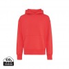 Iqoniq Yoho recycled cotton relaxed hoodie in Luscious Red