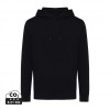 Iqoniq Rila lightweight recycled cotton hoodie in Black