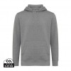 Iqoniq Rila lightweight recycled cotton hoodie in Light Heather Anthracite