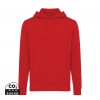 Iqoniq Rila lightweight recycled cotton hoodie in Red