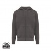 Iqoniq Abisko recycled cotton zip through hoodie in Anthracite