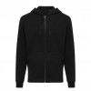 Iqoniq Abisko recycled cotton zip through hoodie in Black