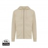 Iqoniq Abisko recycled cotton zip through hoodie in Desert