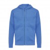 Iqoniq Abisko recycled cotton zip through hoodie in Heather Blue