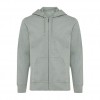 Iqoniq Abisko recycled cotton zip through hoodie in Heather Green