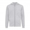 Iqoniq Abisko recycled cotton zip through hoodie in Heather Grey