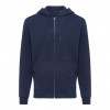 Iqoniq Abisko recycled cotton zip through hoodie in Navy