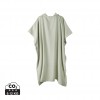 VINGA Tolo hammam terry beach poncho in Green, Off White
