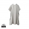 VINGA Tolo hammam terry beach poncho in Grey, Off White