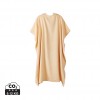 VINGA Tolo hammam terry beach poncho in Yellow, Off White