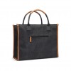 VINGA Bosler RCS recycled canvas office tote in Black