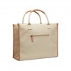 VINGA Bosler RCS recycled canvas office tote in Greige