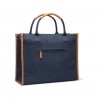 VINGA Bosler RCS recycled canvas office tote in Navy