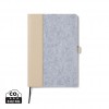 VINGA Albon GRS recycled felt notebook in Grey