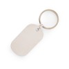 Promotional Metal Dog Tag Style Keyring in Silver