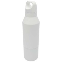 Odessy 600 ml RCS certified recycled stainless steel insulated bottle with 300 ml cup