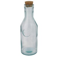 Fresqui recycled glass carafe with cork lid