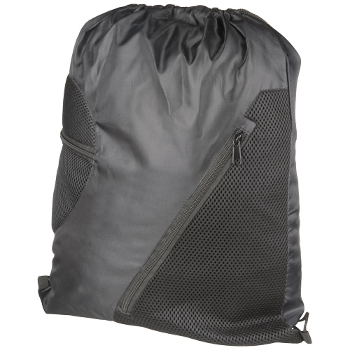Kick zippered pockets drawstring backpack