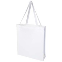 Madras 140 g/m² GRS recycled cotton gusset tote bag