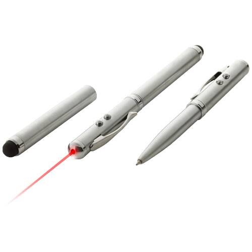 Sovereign stylus ballpoint pen with laser