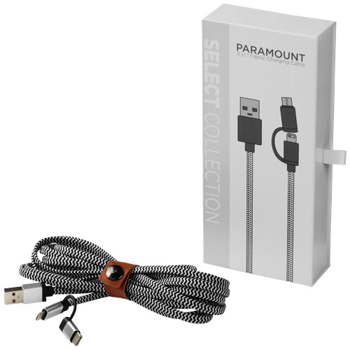 Paramount 3-in-1 fabric charging cable
