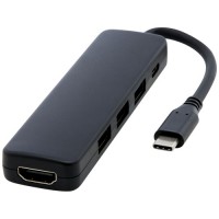 Loop RCS recycled plastic multimedia adapter USB 2.0-3.0 with HDMI port