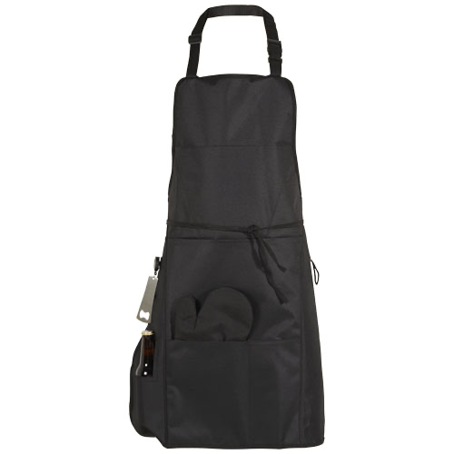 Grill BBQ apron with insulated pocket
