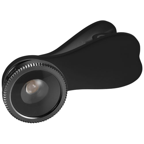 Fish-eye smartphone camera lens with clip
