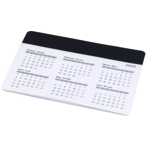 Chart mouse pad with calendar