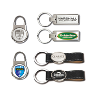 Elite round cable keyring with Polycrown Emblem