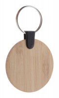 bamboo keyring, round