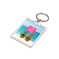 Acrylic Insert Keyring - C1 - 63mm X 41mm