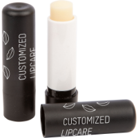 Lip Balm Stick Black Recycled Frosted Container & Cap, 4.6g