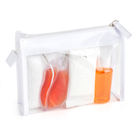 Orange Spa Set in a Clear PVC White Trim  Bag
