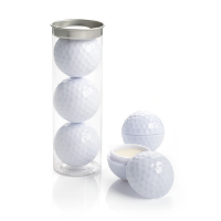 Set Of 3 Golf Ball Lip Balms In A PVC Tube
