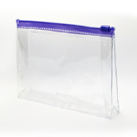 Clear PVC, Purple Slide Zipper Bag