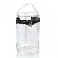 Clear PVC Round Zippered Toiletry Bag