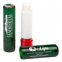 Dark Green Lip Balm Stick, Domed label, 4.6g